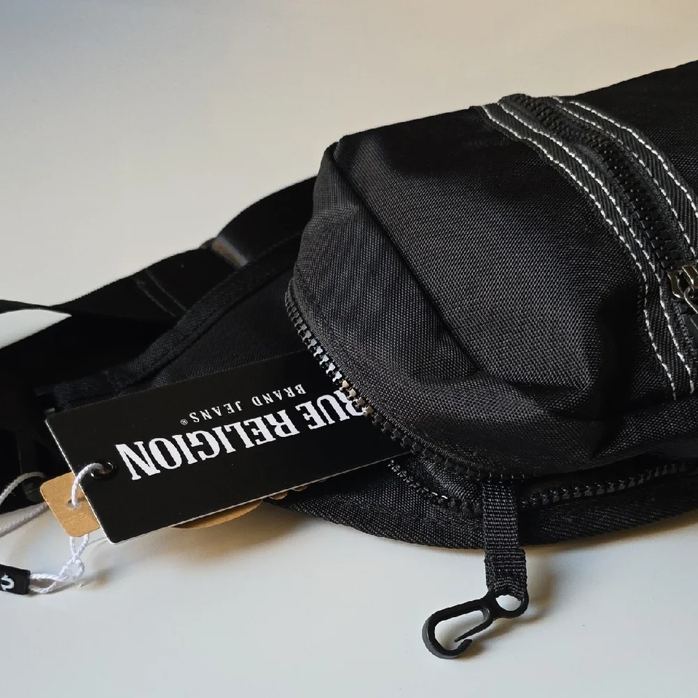 True‎ Religion Black Belt Bag for Men